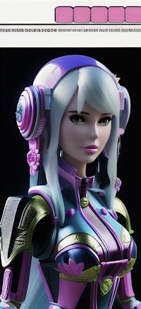 a picture of a girl in a pink and purple outfit